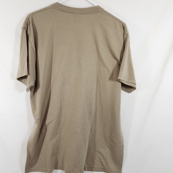 Any mud any time mens tan tshirt sz l short sleeve cotton - Picture 4 of 6